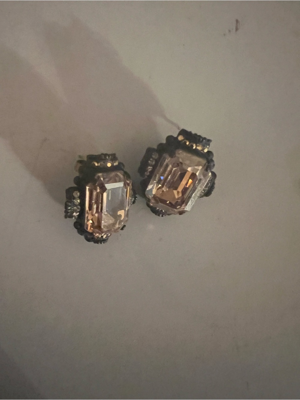 Sorrelli Champagne Crystal Cluster Clip Earrings